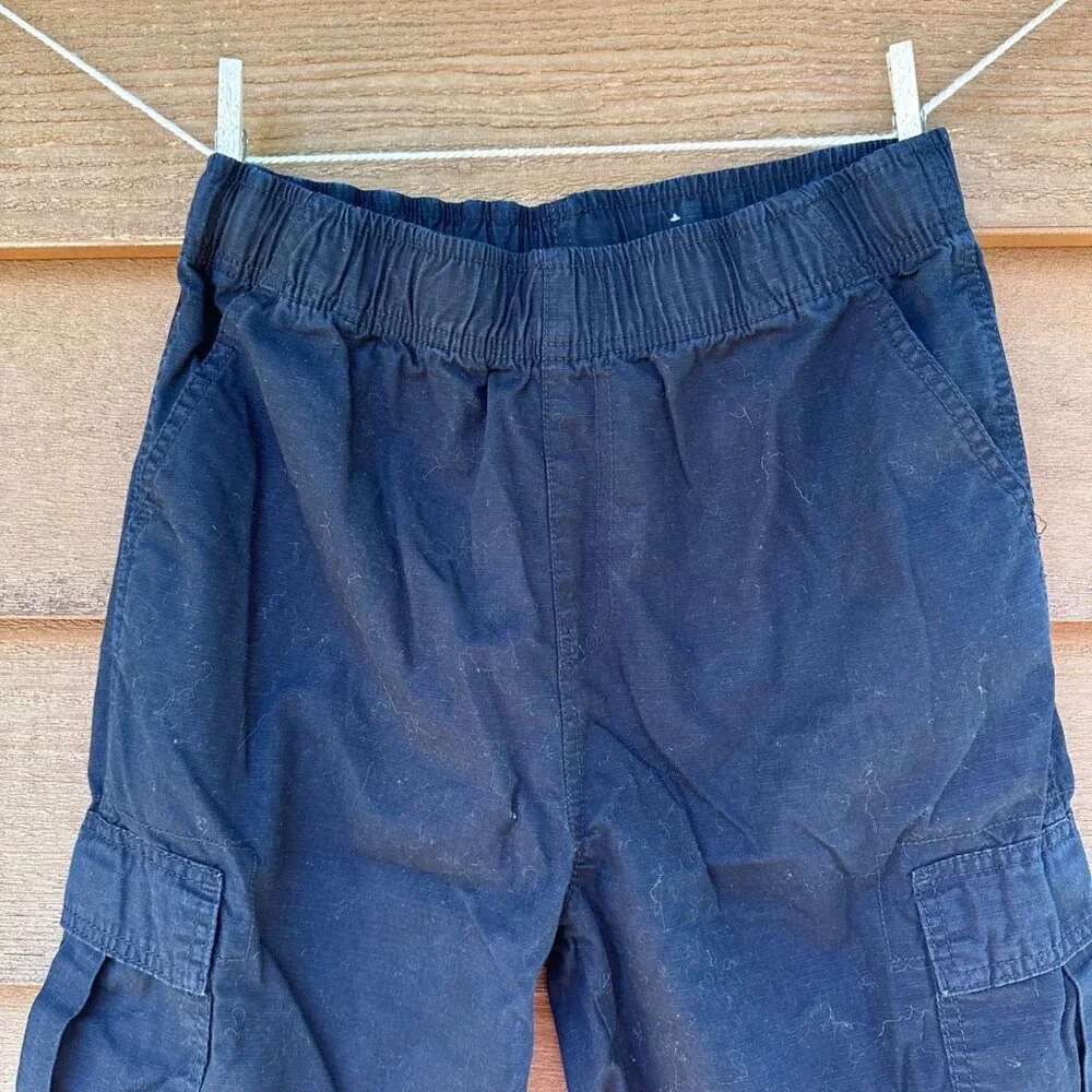 Childrens Place Boys Black Cargo Shorts Size 16 Adjustable Waist Cotton Blend - Picture 4 of 7